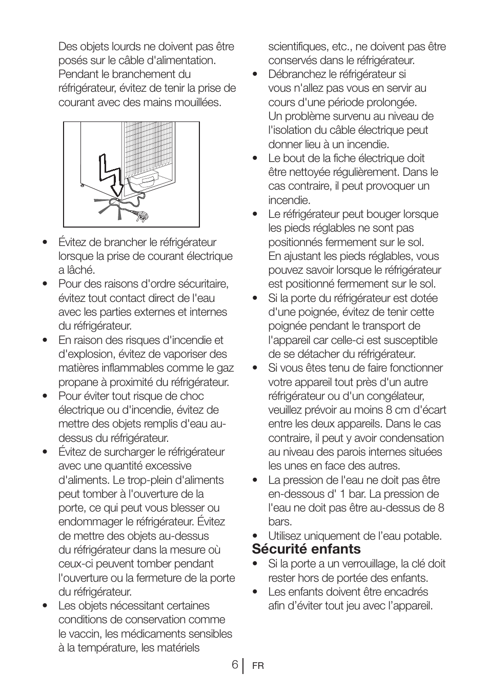 Sécurité enfants | Teka RVI 35 User Manual | Page 42 / 160