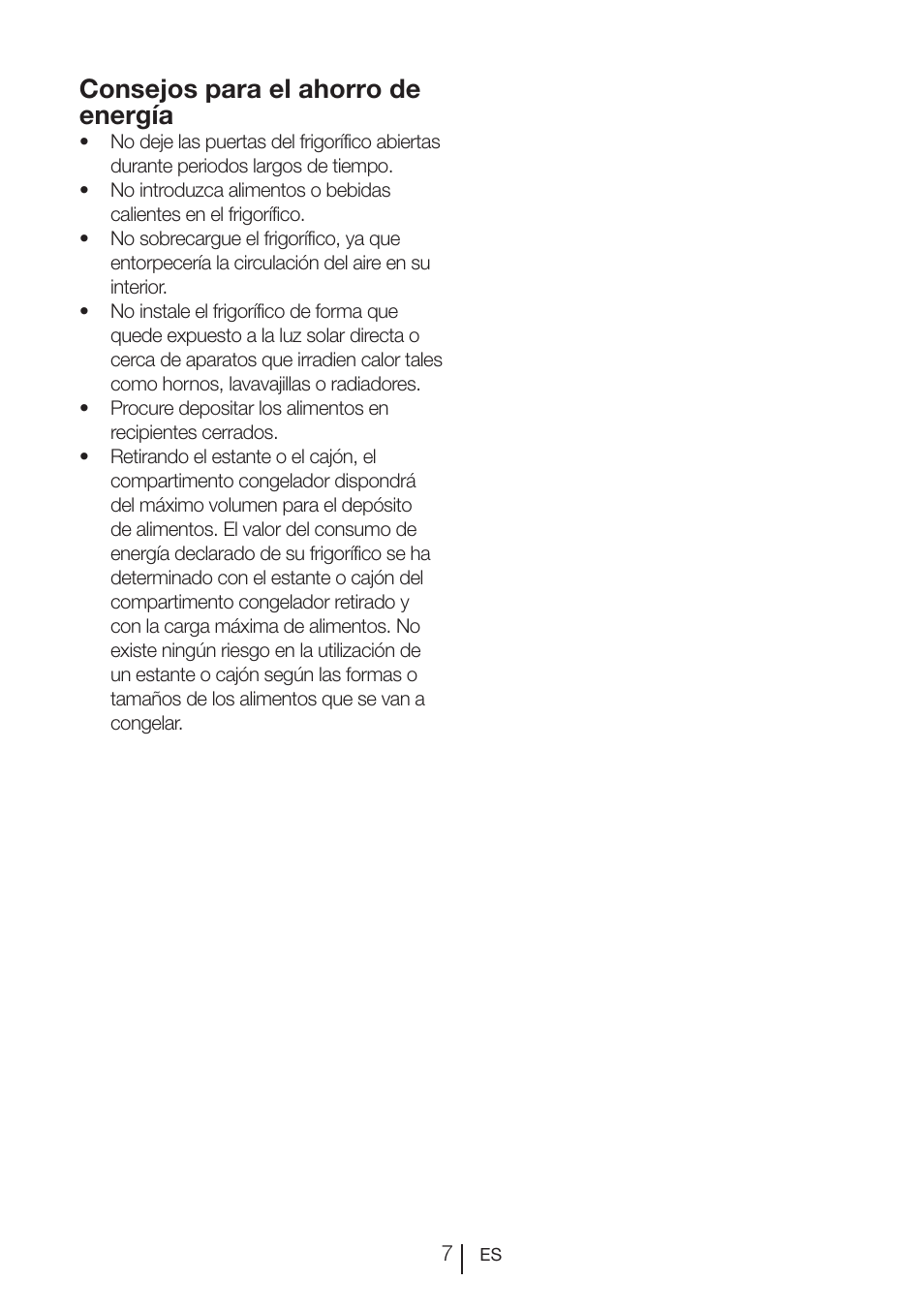 Consejos para el ahorro de energía | Teka RVI 35 User Manual | Page 61 / 160