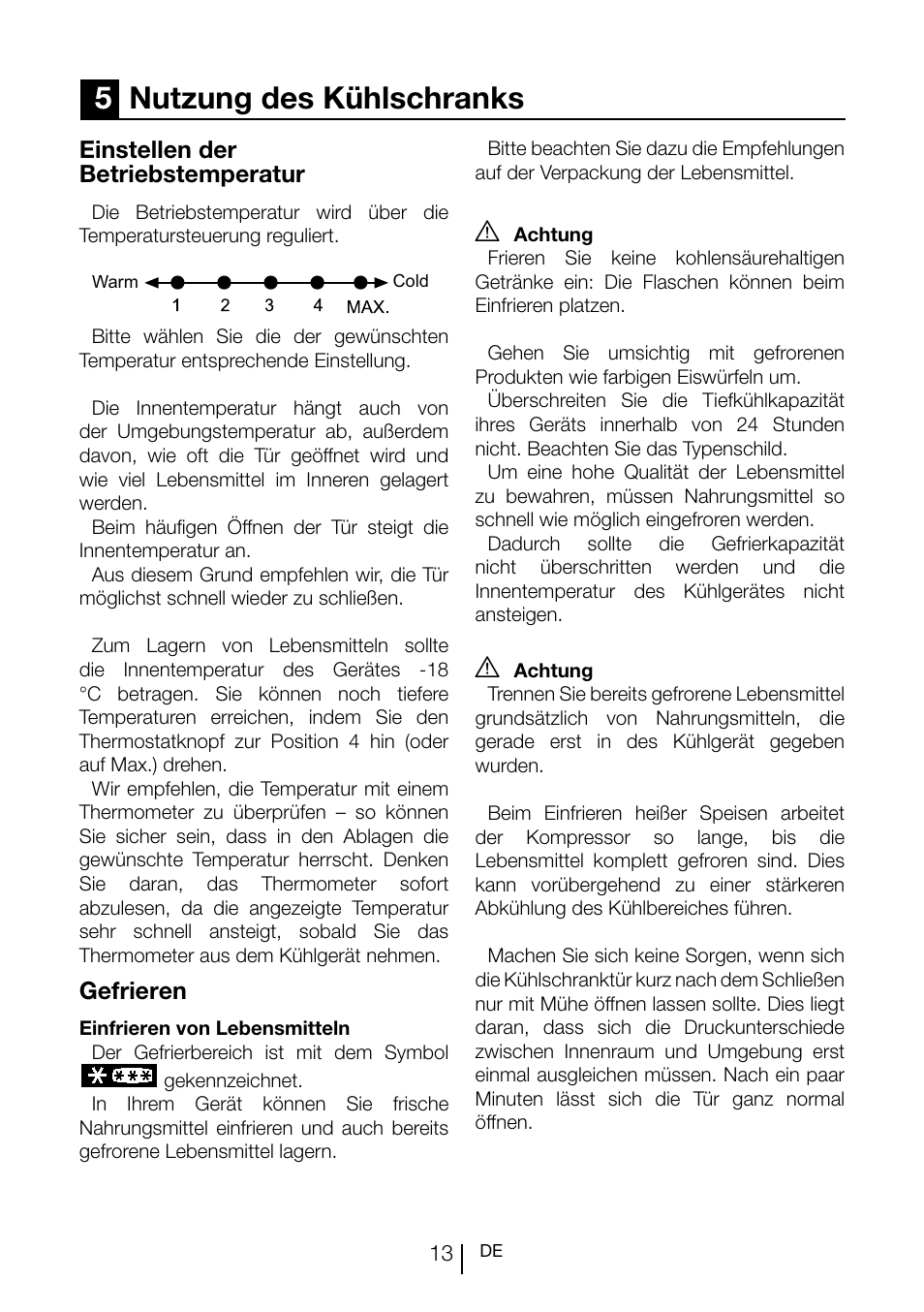 5nutzung des kühlschranks | Teka TGI2 120 D User Manual | Page 36 / 82
