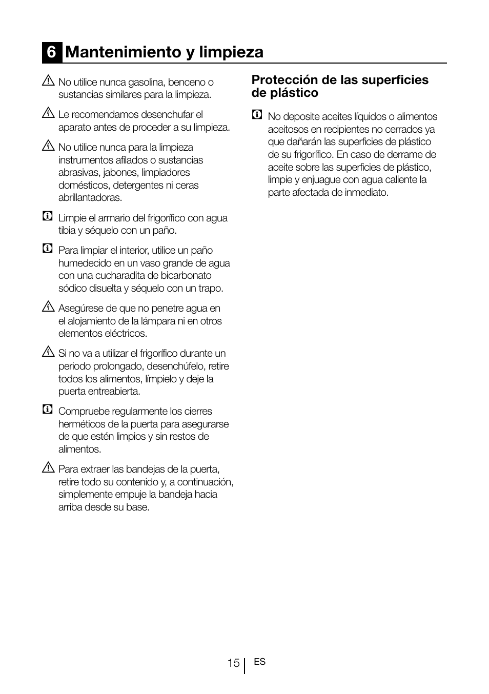 6mantenimiento y limpieza | Teka TGI2 120 D User Manual | Page 78 / 82