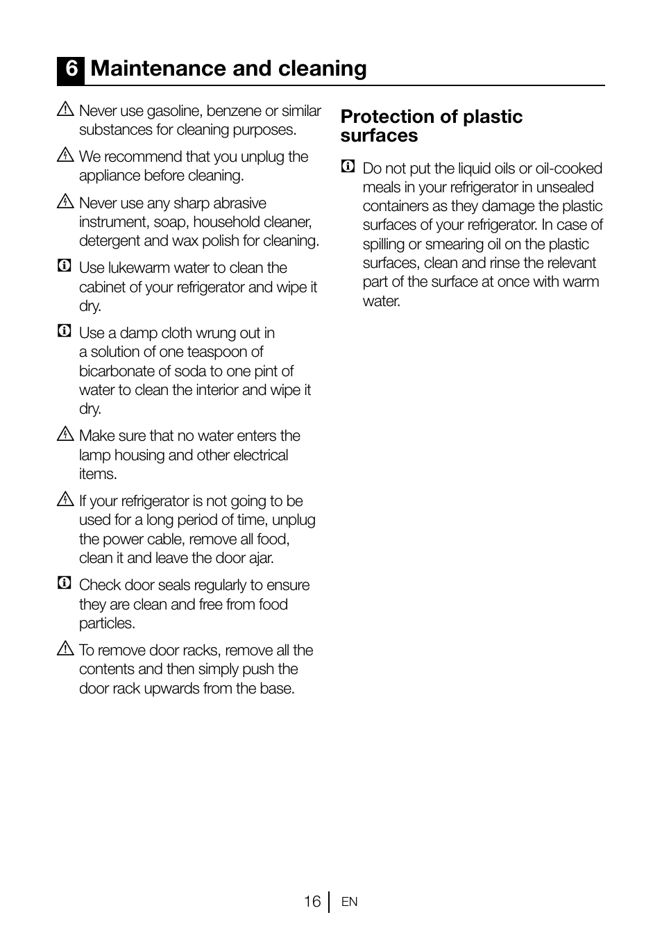 6maintenance and cleaning | Teka TKI2 145 D User Manual | Page 17 / 98