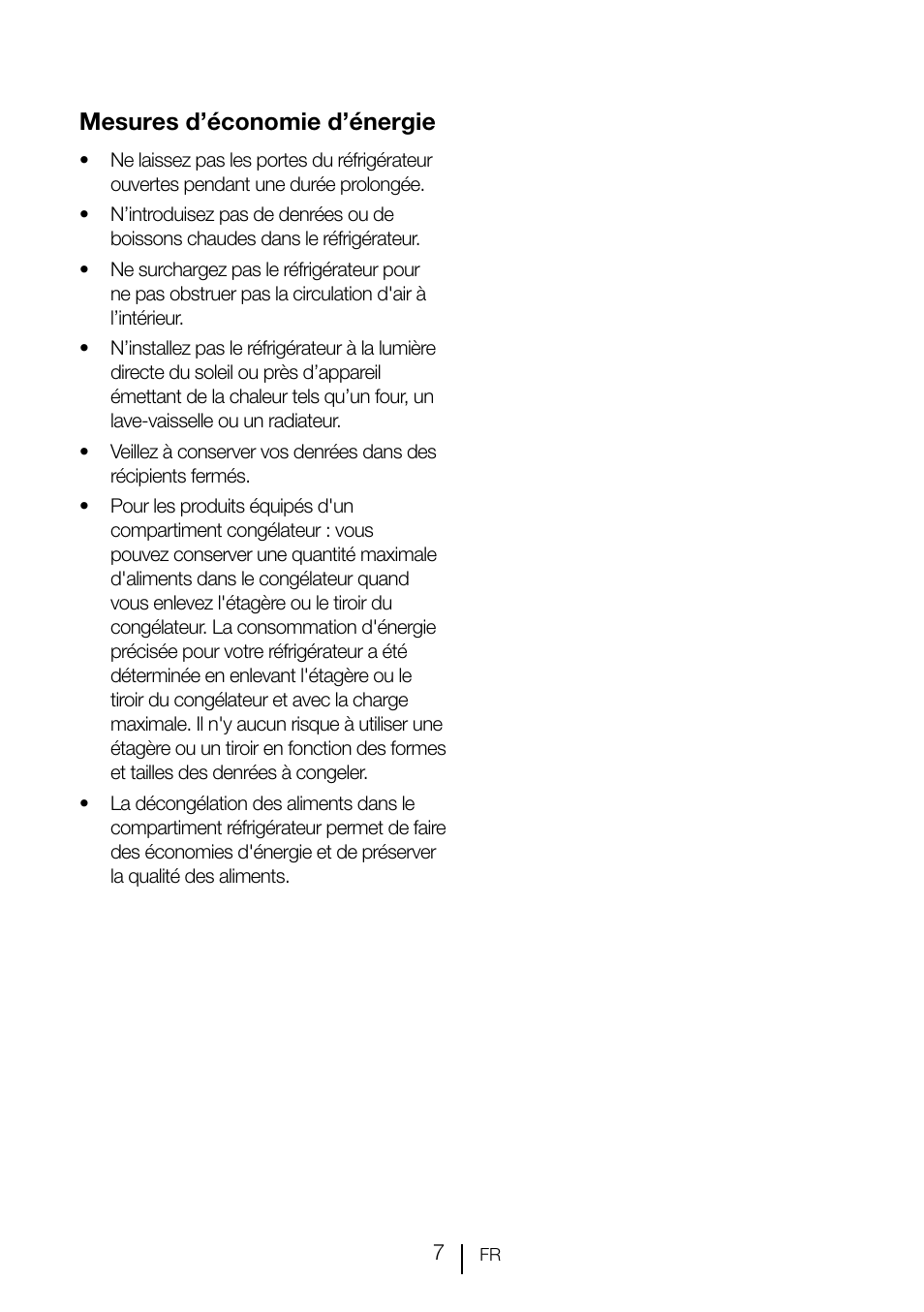 Mesures d’économie d’énergie | Teka TKI2 145 D User Manual | Page 47 / 98