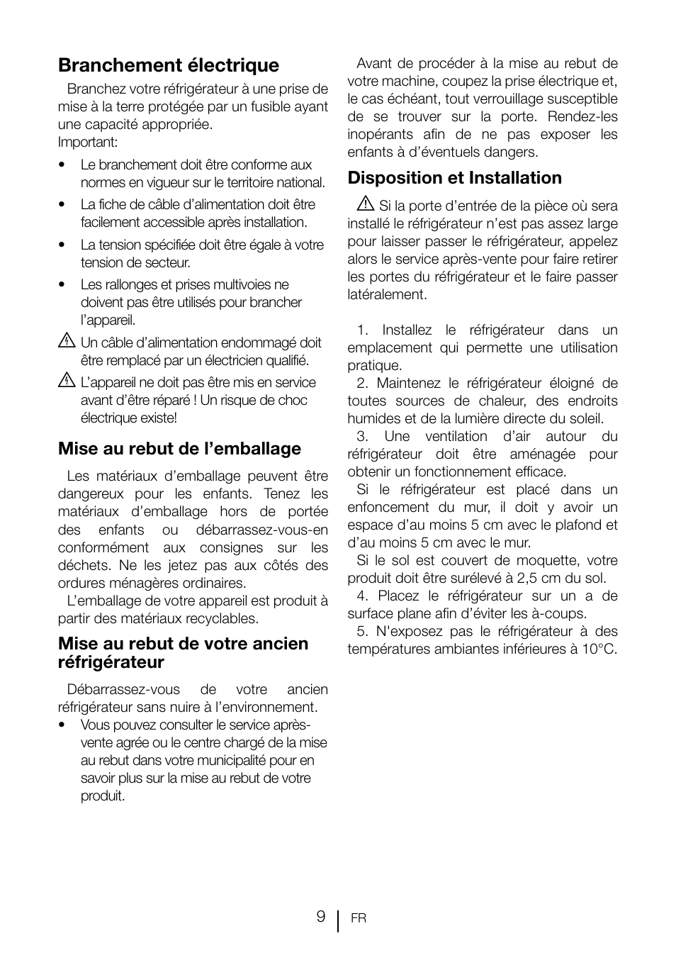 Branchement électrique | Teka TKI2 145 D User Manual | Page 49 / 98
