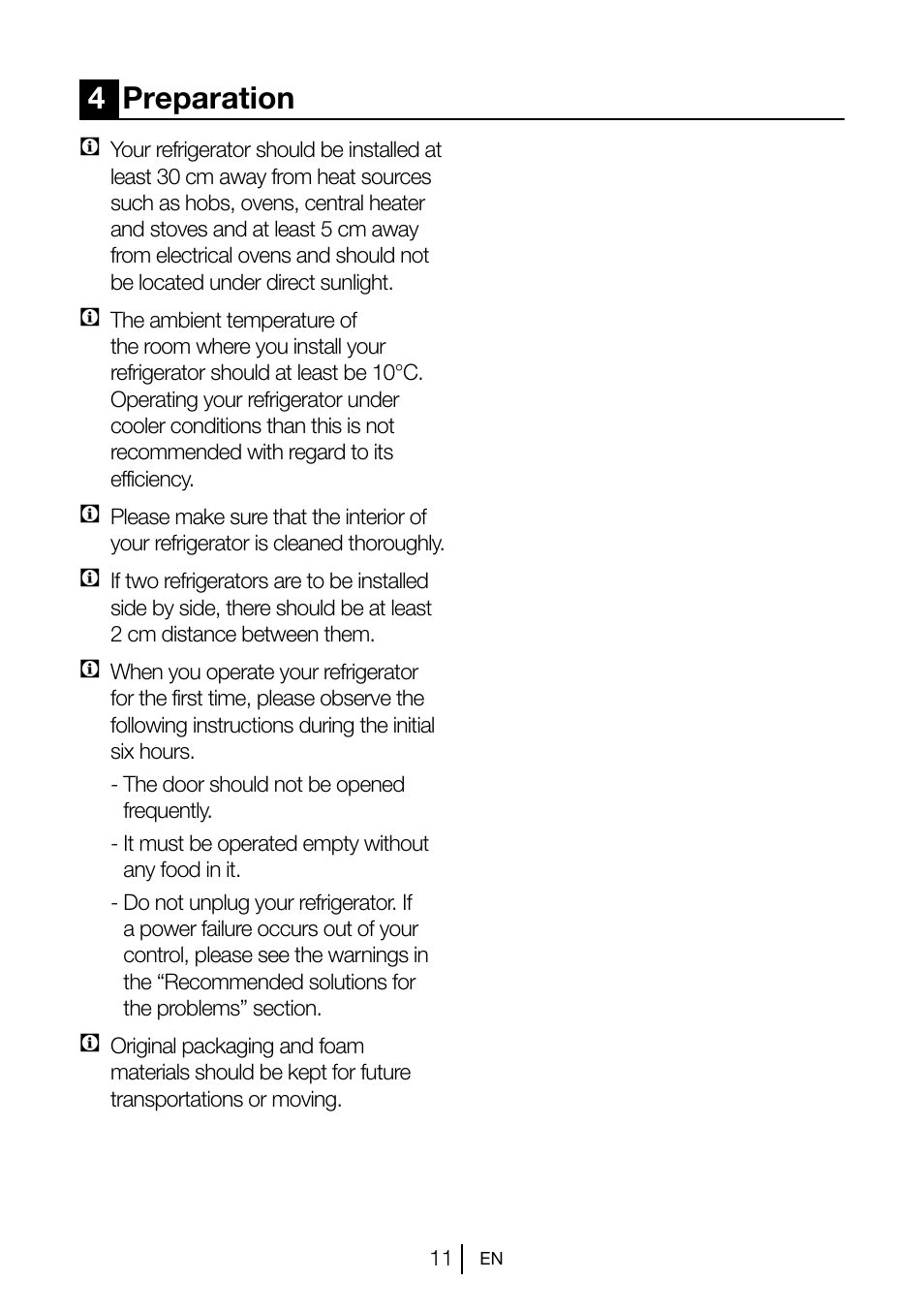 4preparation | Teka TGI2 200 NF User Manual | Page 13 / 74