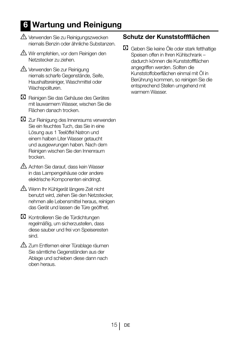6wartung und reinigung | Teka TGI2 200 NF User Manual | Page 37 / 74