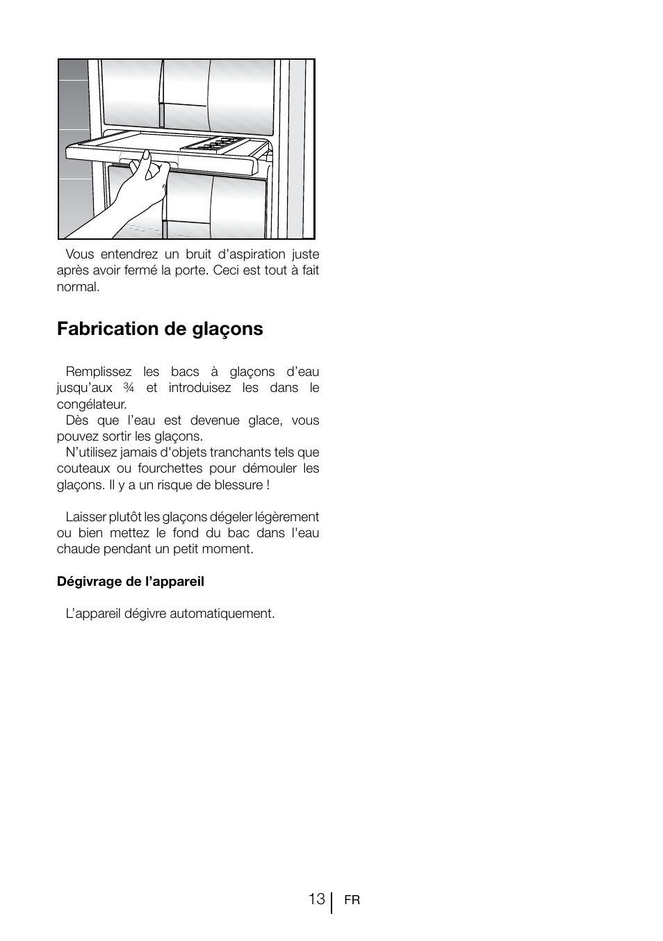Fabrication de glaçons | Teka TGI2 200 NF User Manual | Page 53 / 74