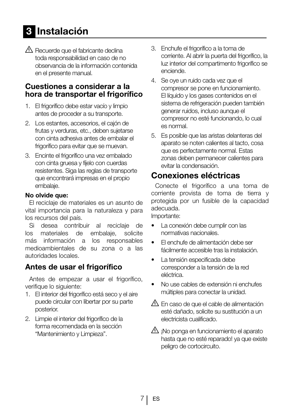3instalación, Conexiones eléctricas | Teka TGI2 200 NF User Manual | Page 64 / 74