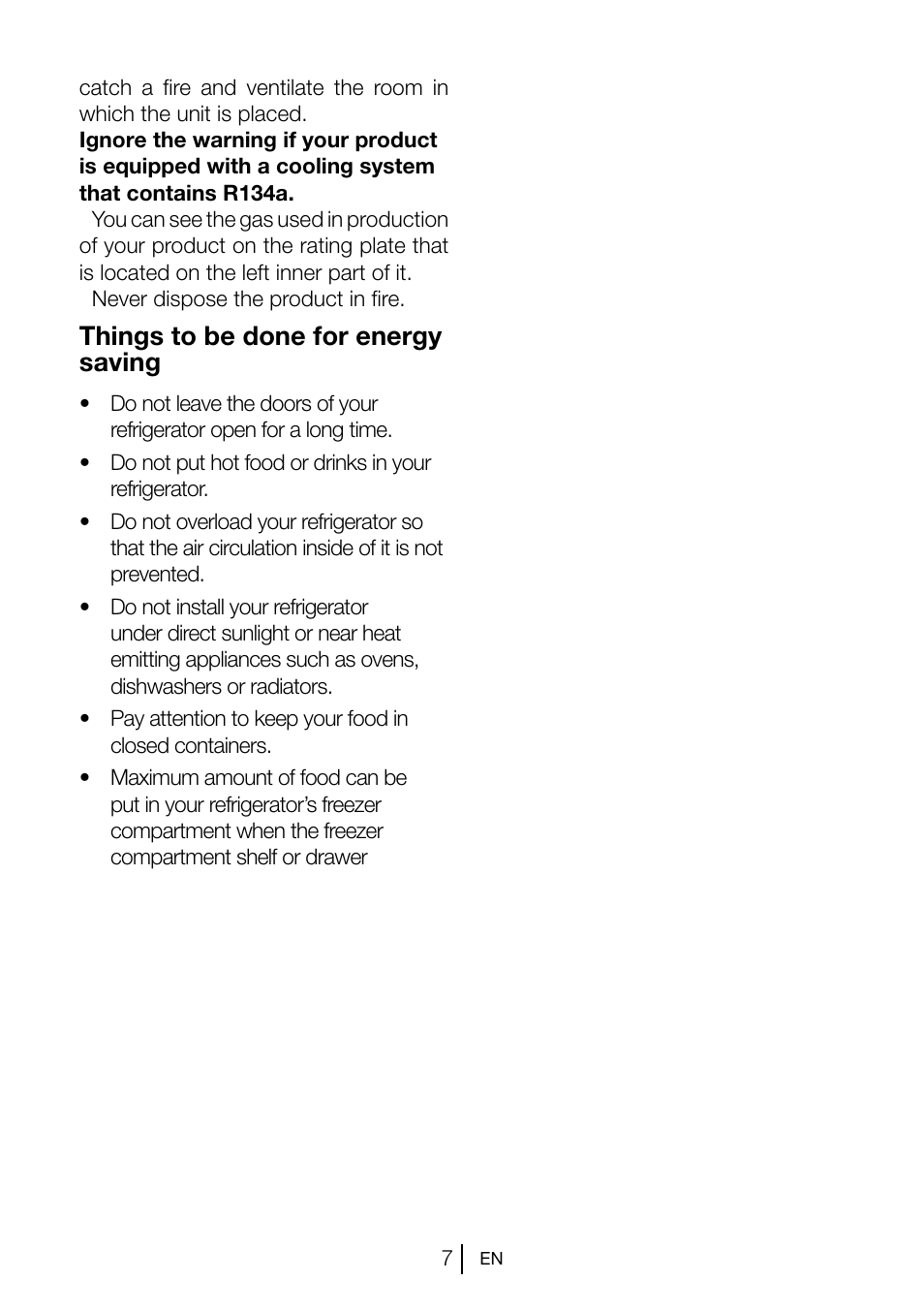 Things to be done for energy saving | Teka TGI2 200 NF User Manual | Page 9 / 74