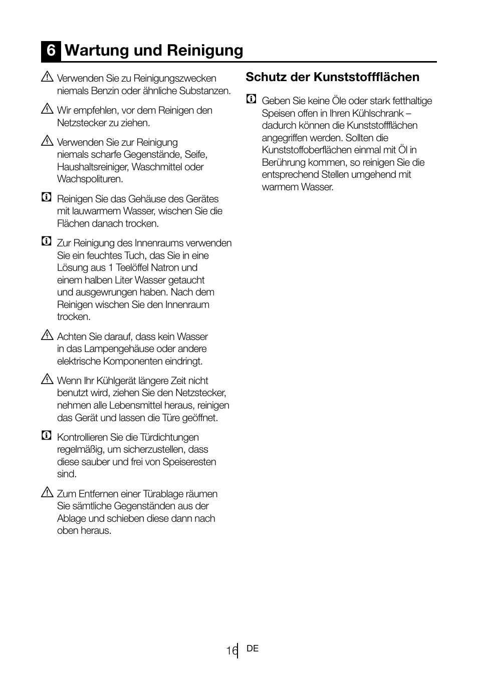 6wartung und reinigung | Teka TKI2 300 User Manual | Page 38 / 77