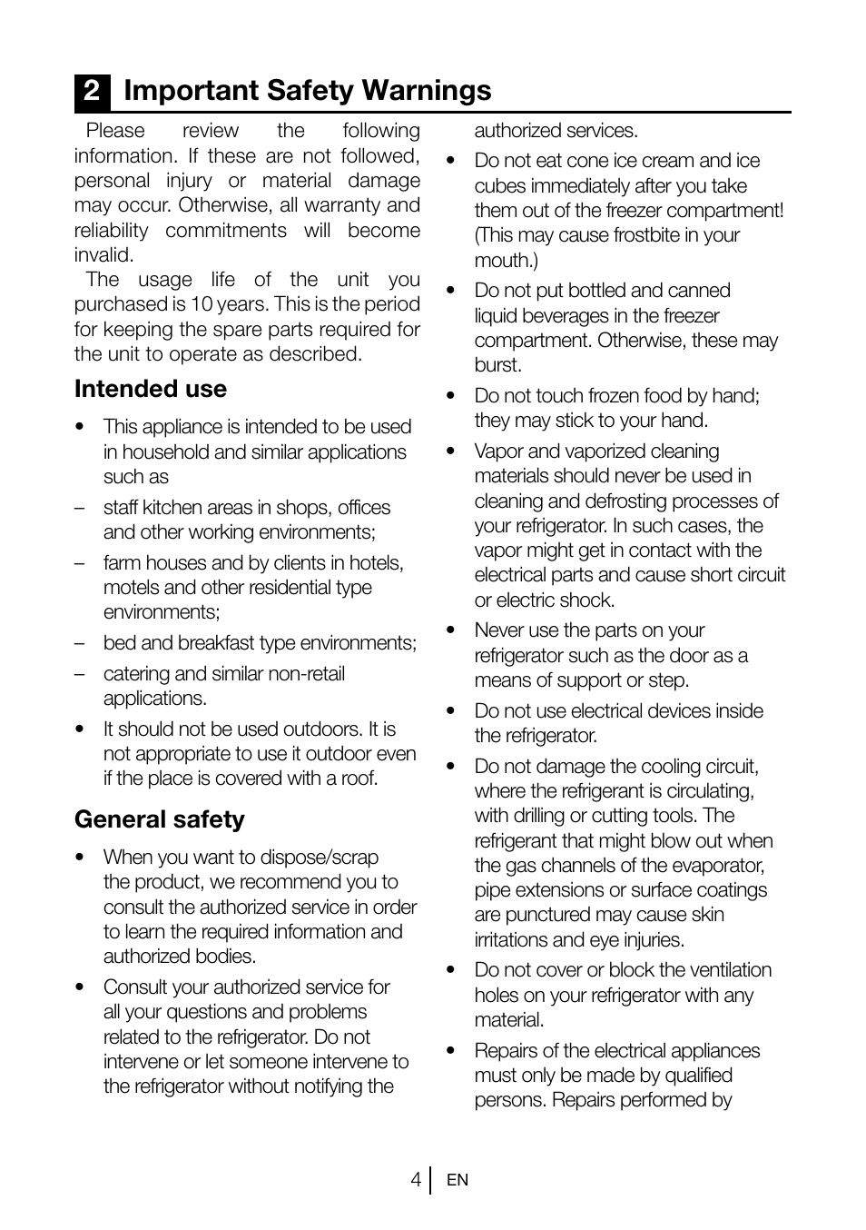 2important safety warnings, Intended use, General safety | Teka TKI2 300 User Manual | Page 5 / 77