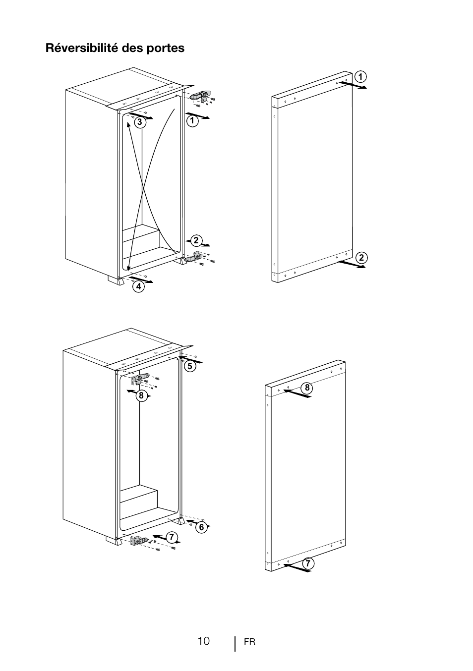 Réversibilité des portes | Teka TKI2 300 User Manual | Page 51 / 77