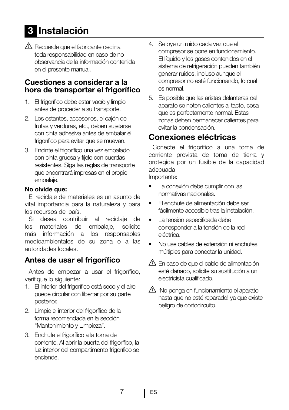 3instalación, Conexiones eléctricas | Teka TKI2 300 User Manual | Page 66 / 77