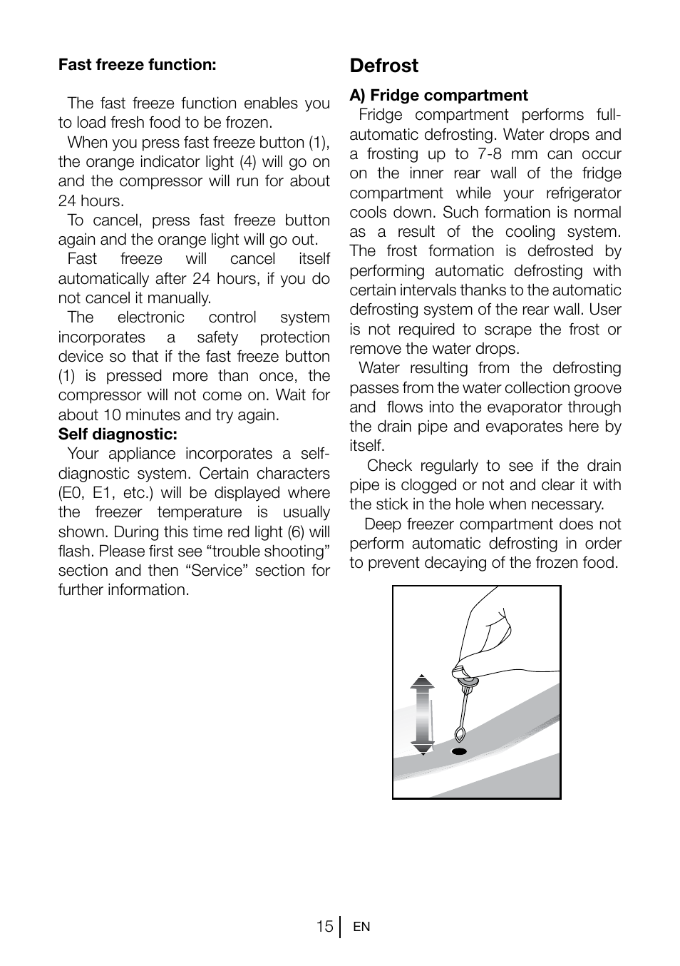 Defrost | Teka CI 342 User Manual | Page 16 / 83