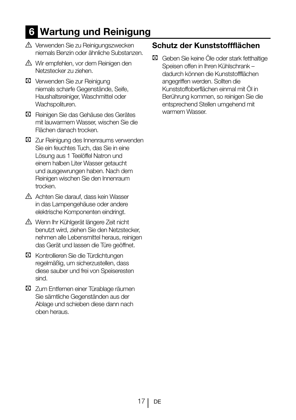6wartung und reinigung | Teka CI 342 User Manual | Page 39 / 83