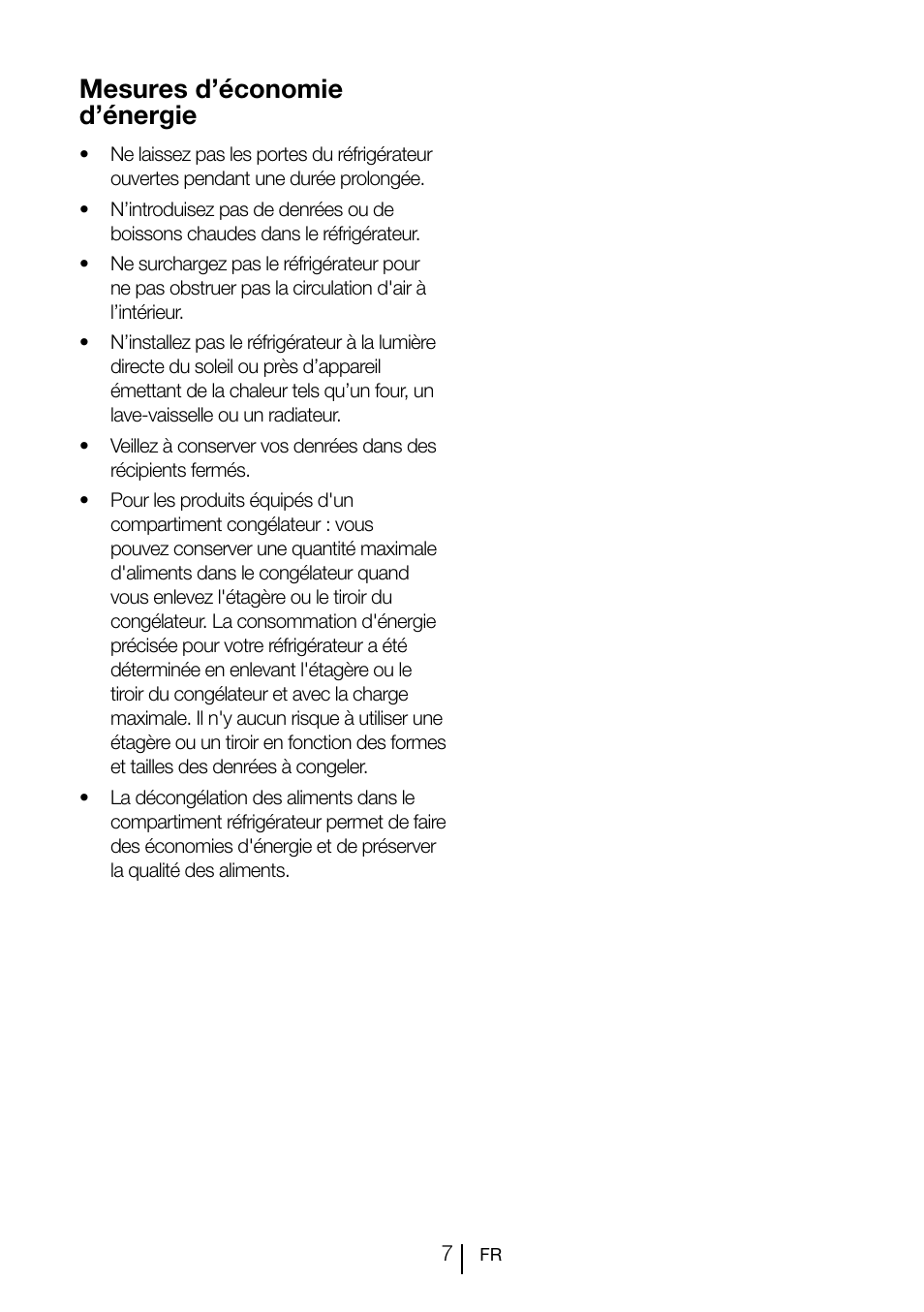 Mesures d’économie d’énergie | Teka CI 342 User Manual | Page 49 / 83