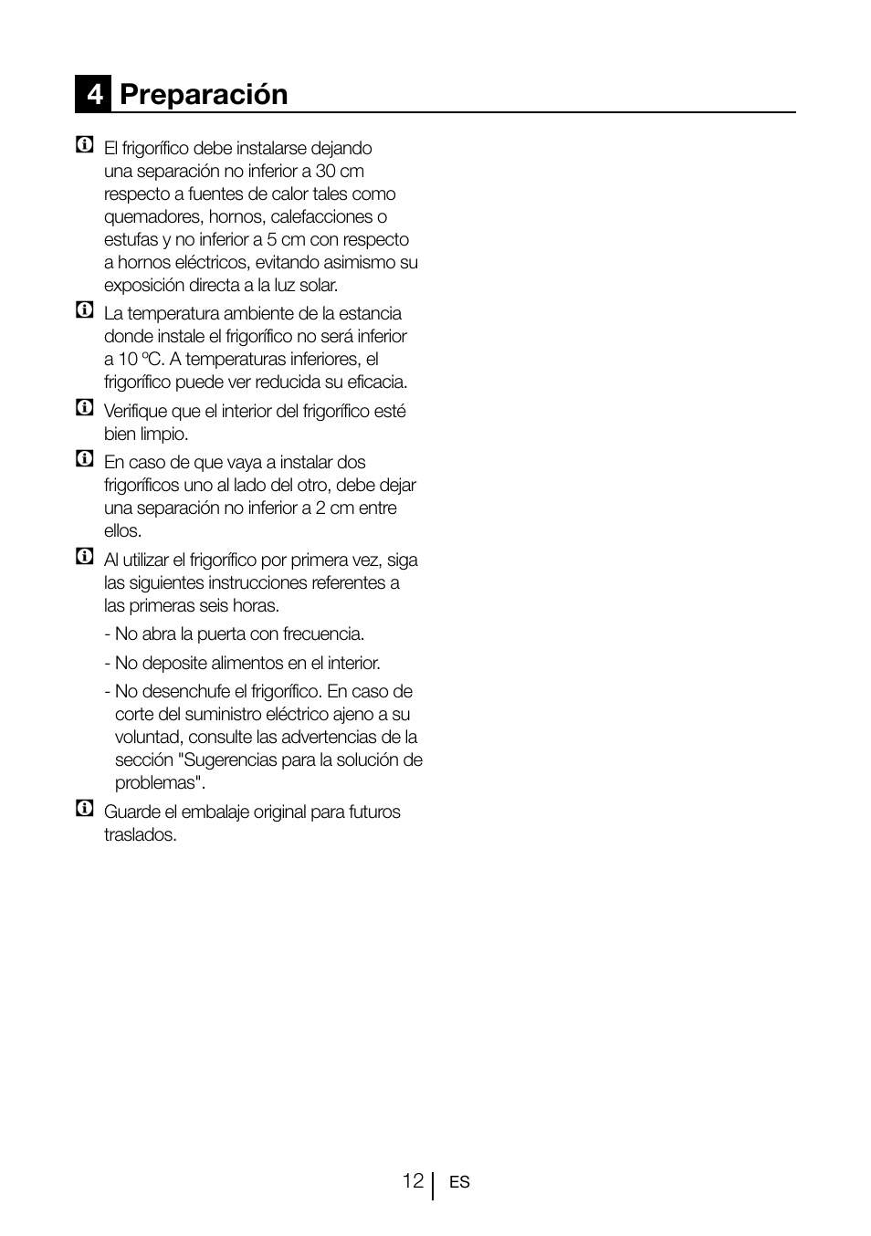 4preparación | Teka CI 342 User Manual | Page 74 / 83