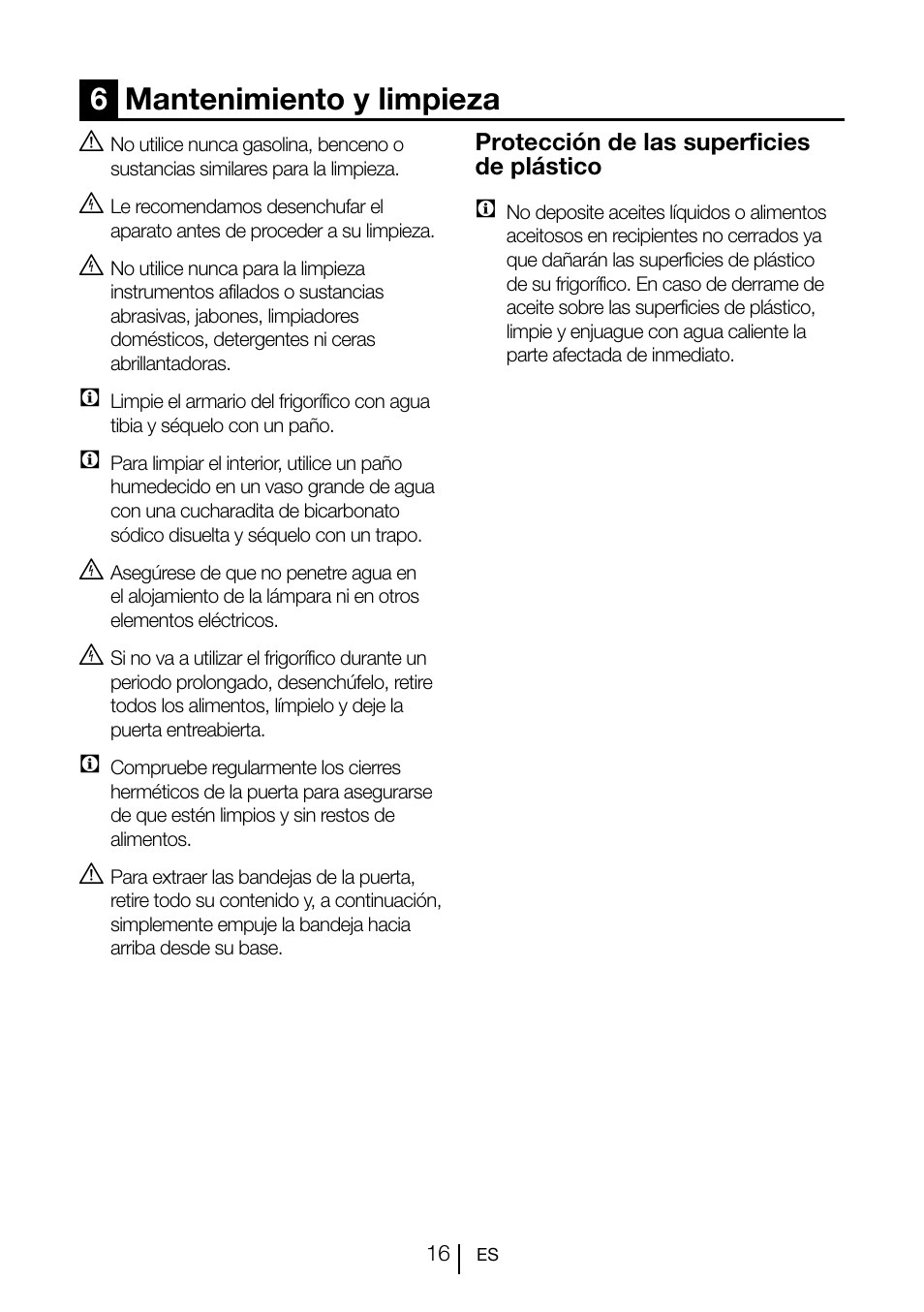 6mantenimiento y limpieza | Teka CI2 350 NF User Manual | Page 79 / 82