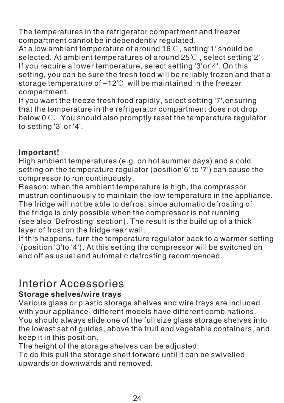 Interior accessories | Teka TS 138 User Manual | Page 25 / 53