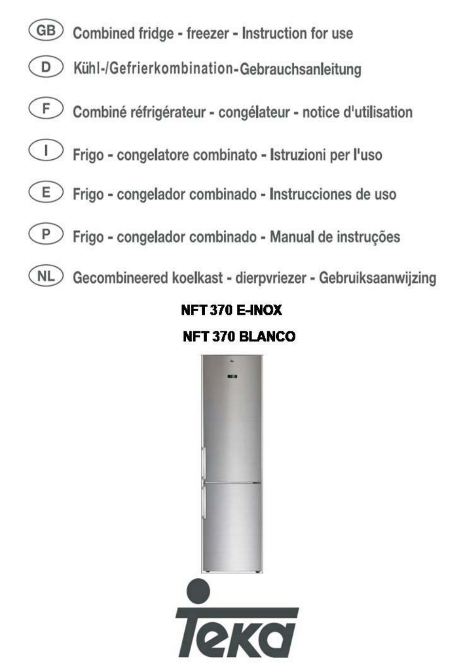 Teka NFT 370 User Manual | 153 pages