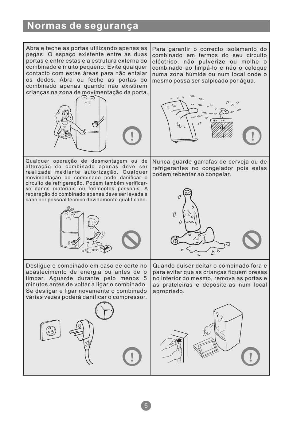 Normas de segurança | Teka NFT 370 User Manual | Page 116 / 153