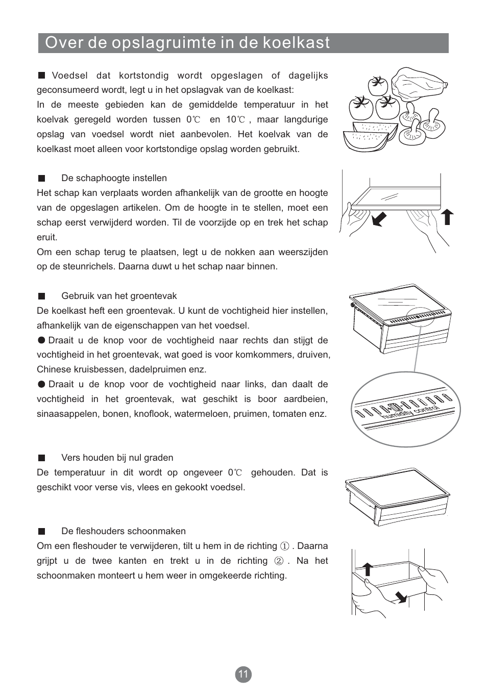 Over de opslagruimte in de koelkast | Teka NFT 370 User Manual | Page 143 / 153