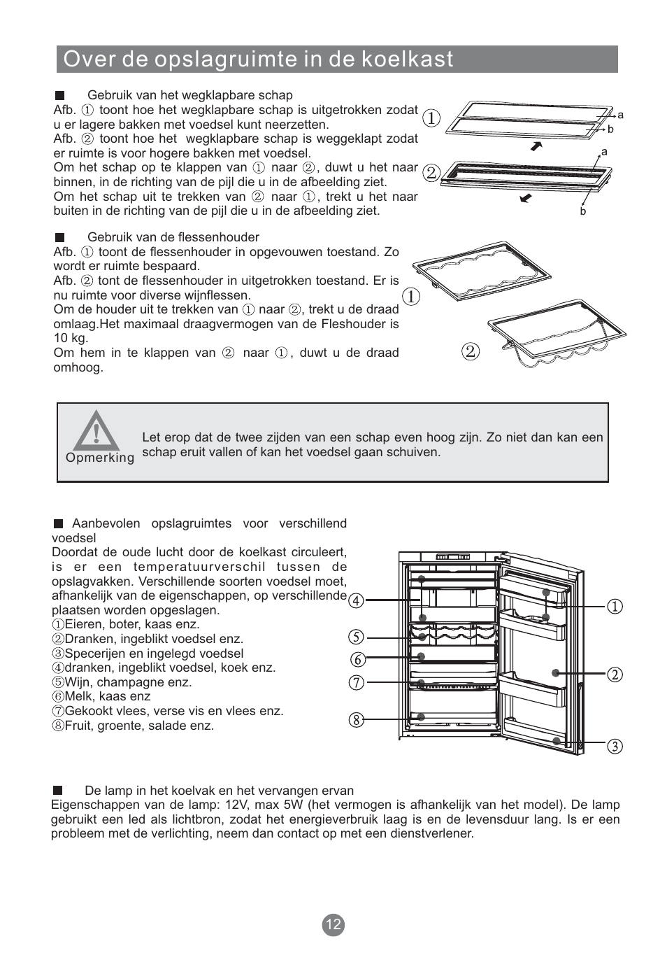Over de opslagruimte in de koelkast | Teka NFT 370 User Manual | Page 144 / 153