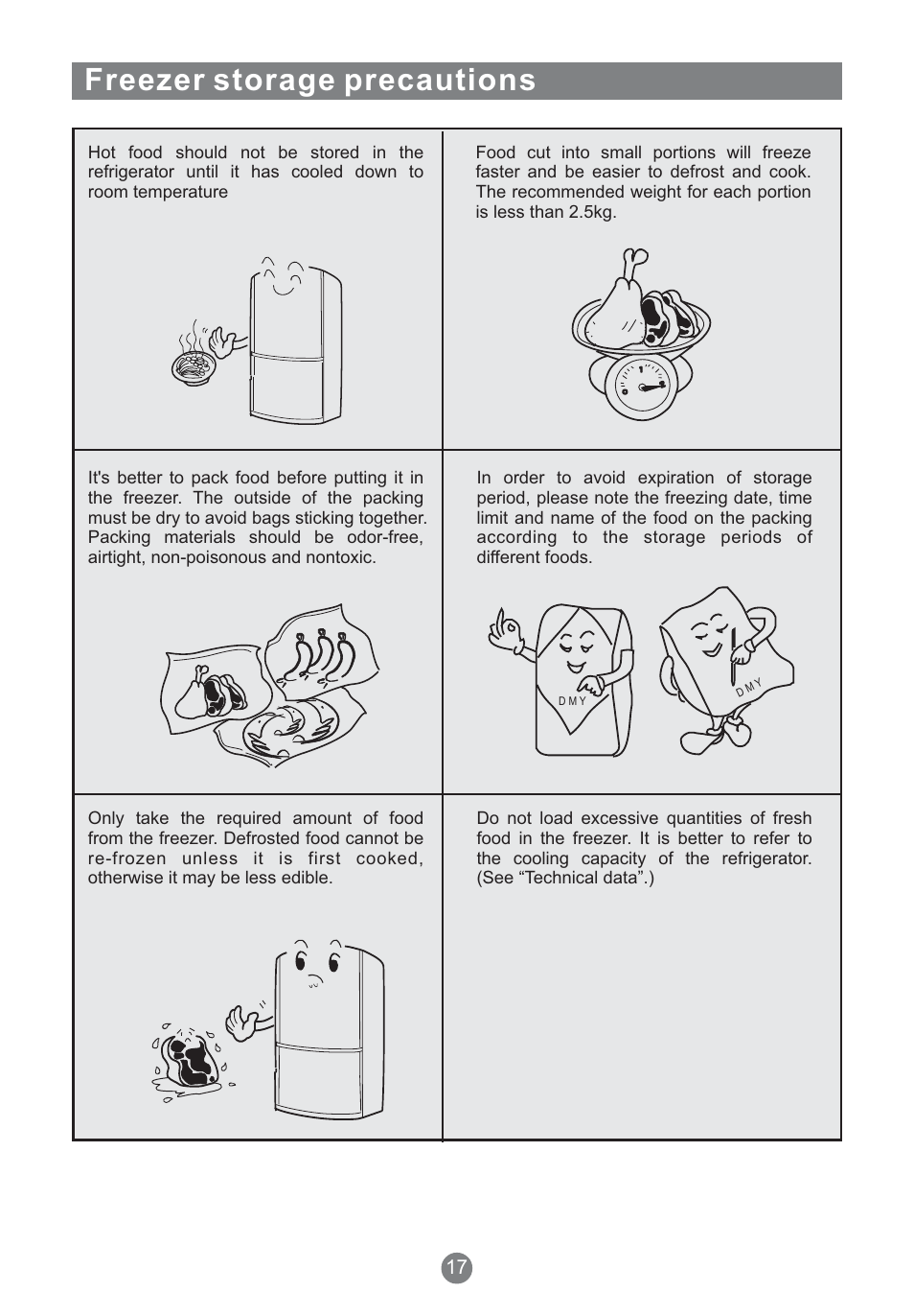 Freezer storage precautions | Teka NFT 370 User Manual | Page 19 / 153