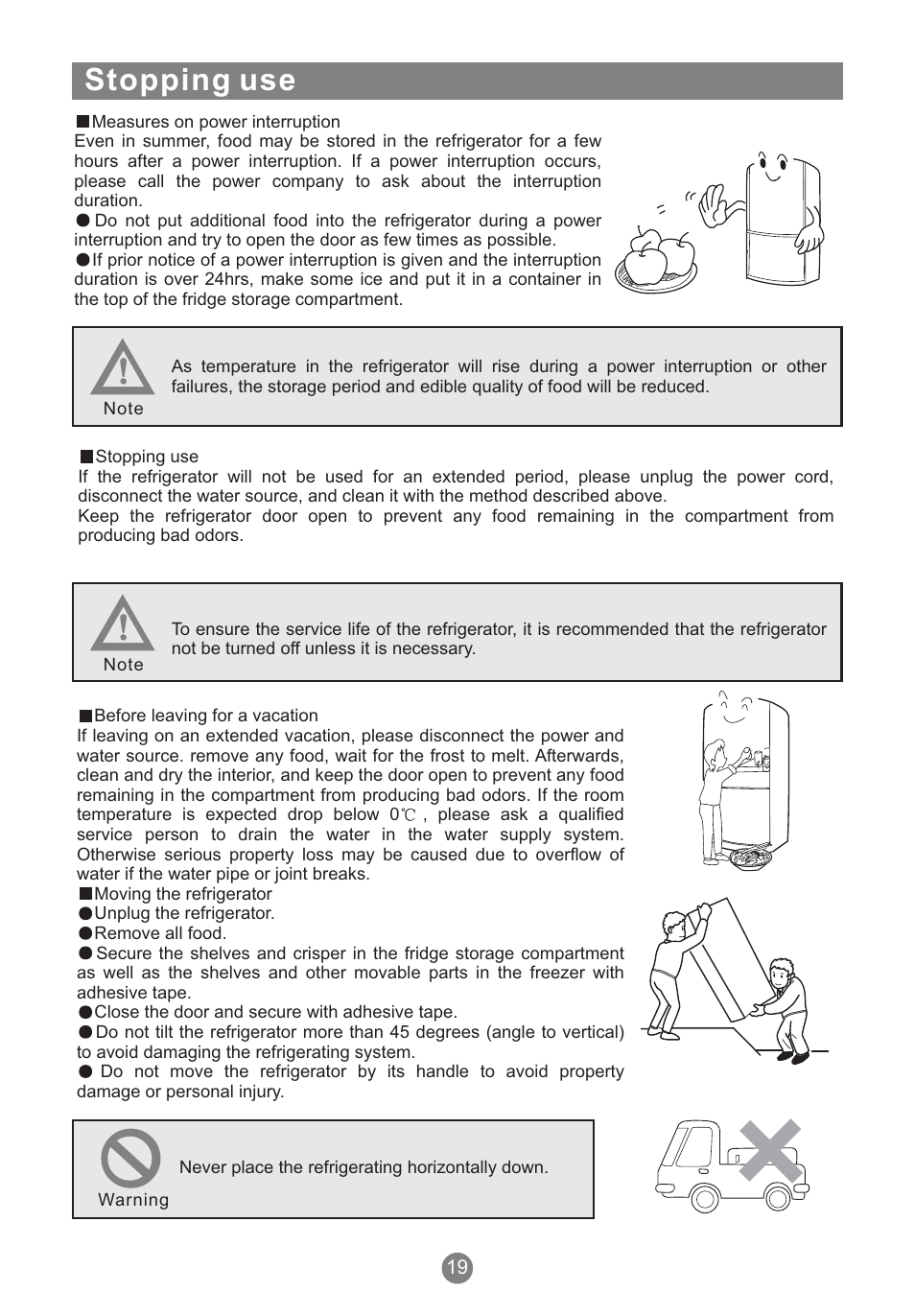 Stopping use | Teka NFT 370 User Manual | Page 21 / 153