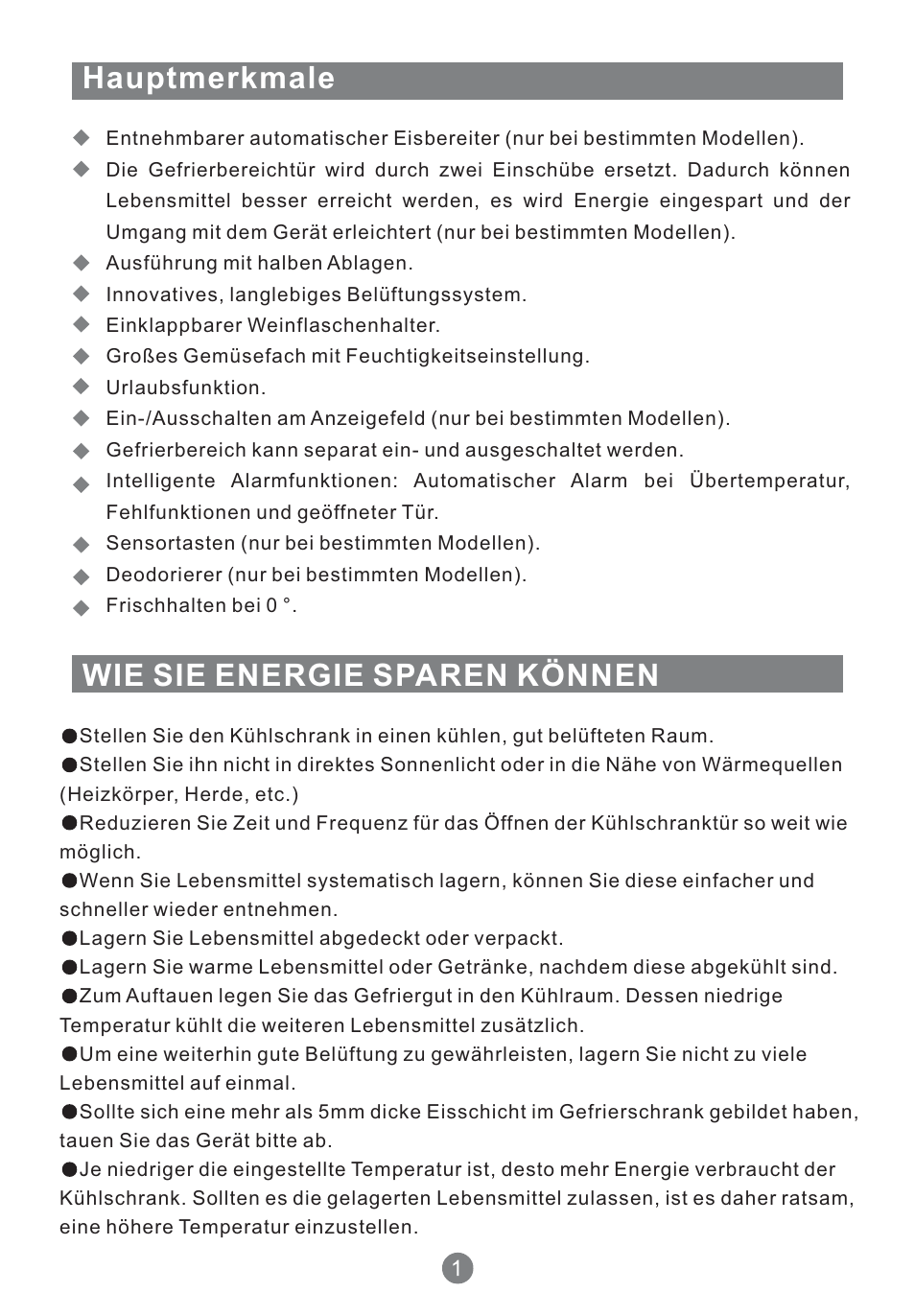 Hauptmerkmale, Wie sie energie sparen können | Teka NFT 370 User Manual | Page 26 / 153