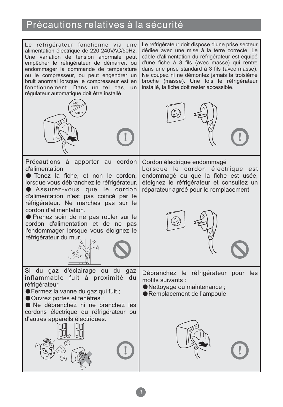 Précautions relatives à la sécurité | Teka NFT 370 User Manual | Page 51 / 153