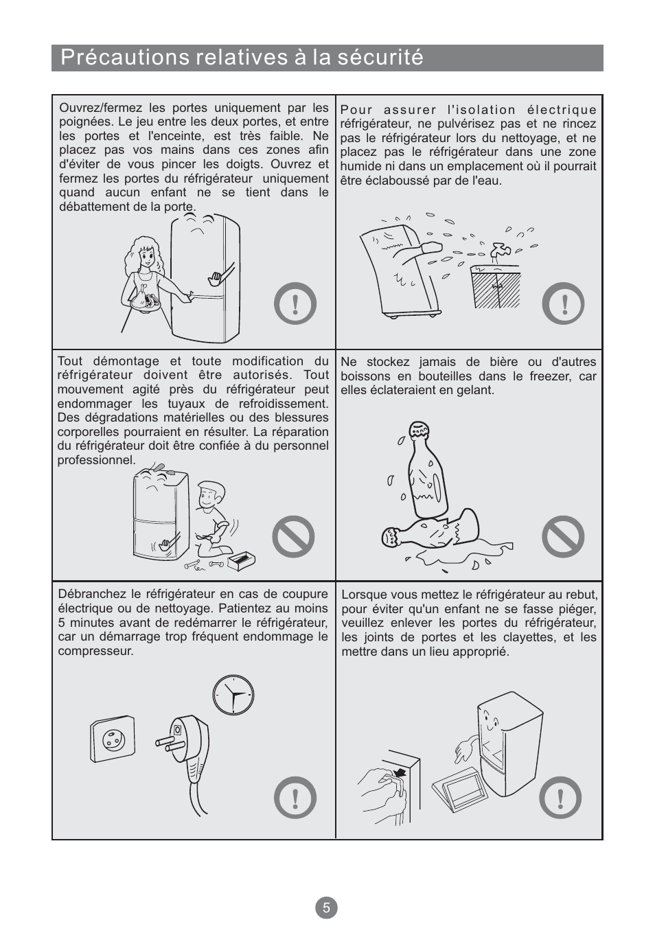 Précautions relatives à la sécurité | Teka NFT 370 User Manual | Page 53 / 153