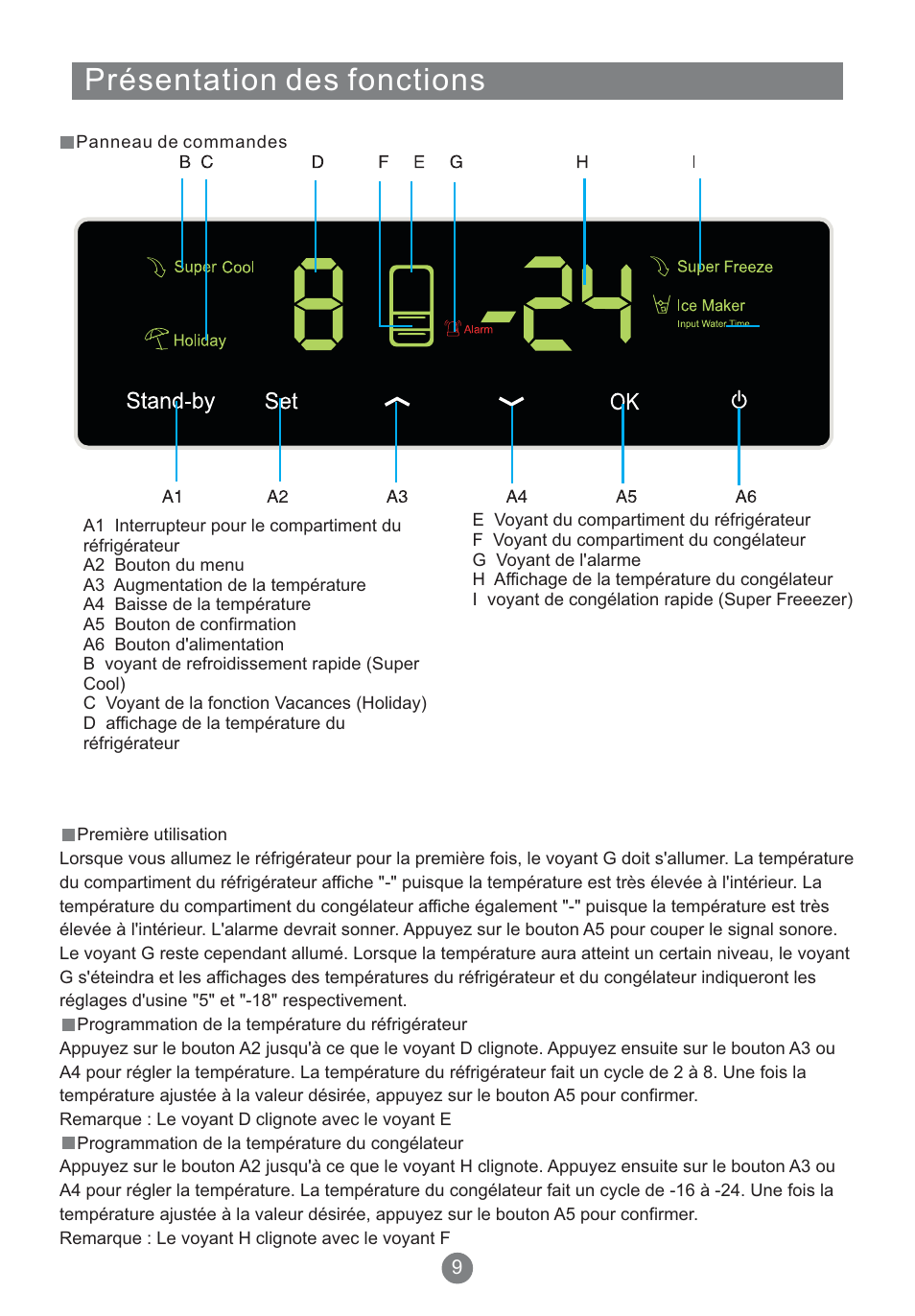 Présentation des fonctions | Teka NFT 370 User Manual | Page 57 / 153