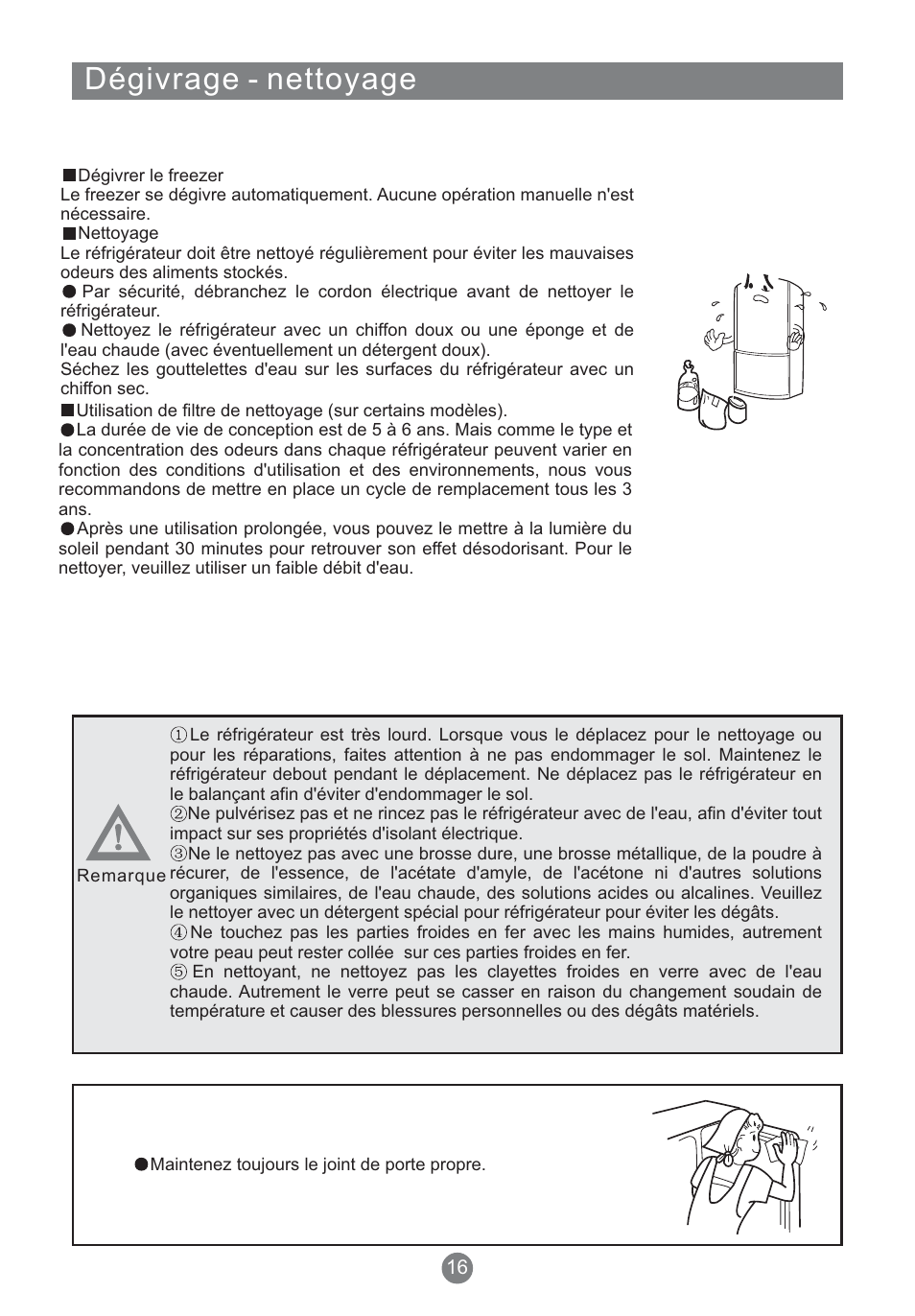 Dégivrage - nettoyage | Teka NFT 370 User Manual | Page 64 / 153