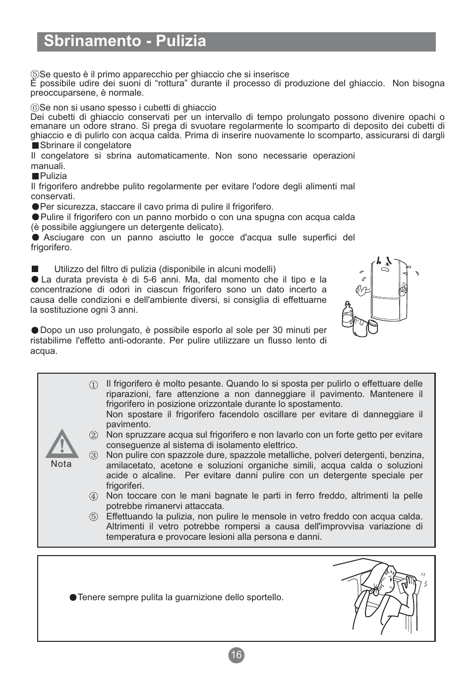 Sbrinamento - pulizia | Teka NFT 370 User Manual | Page 85 / 153