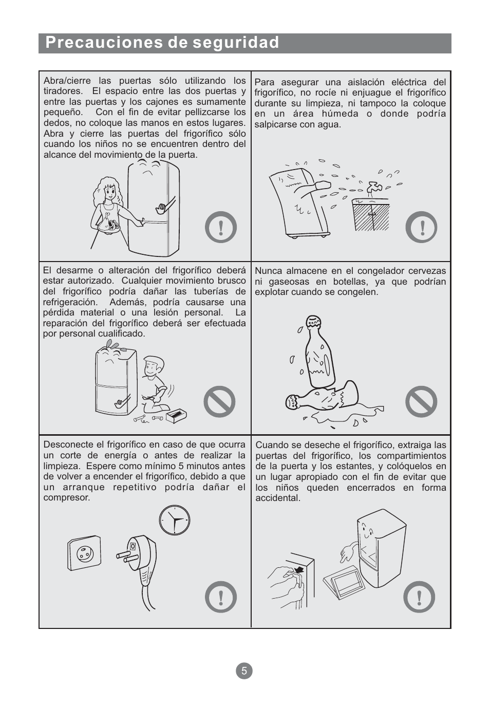 Precauciones de seguridad | Teka NFT 370 User Manual | Page 95 / 153