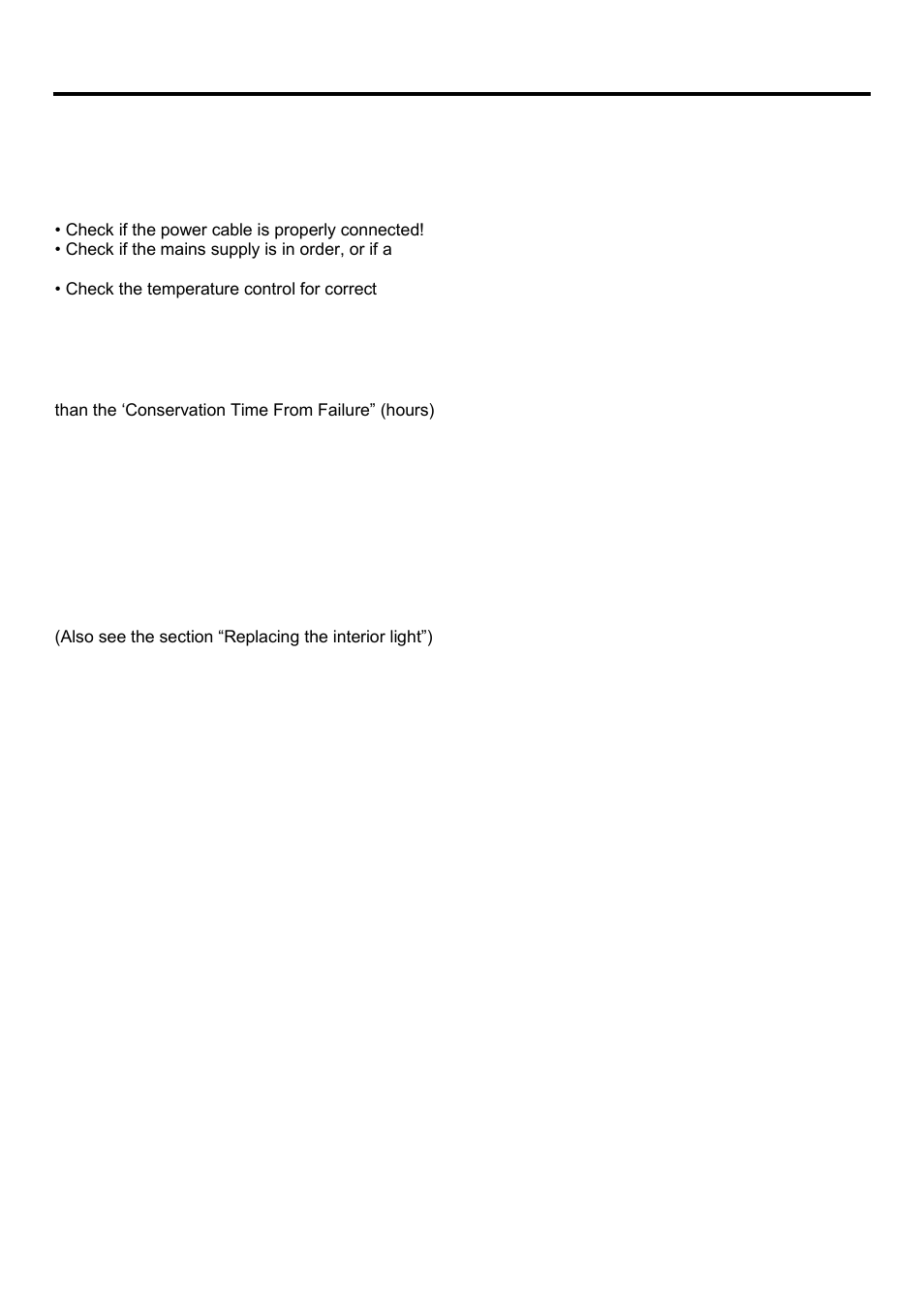 En en, What, if, There is a power failure | The interior light does not work, There is high temperature alarm, There is error messages and alarm, There is actual fridge temperature failure, Other possible malfunctions | Teka NFE2 320 X User Manual | Page 18 / 100