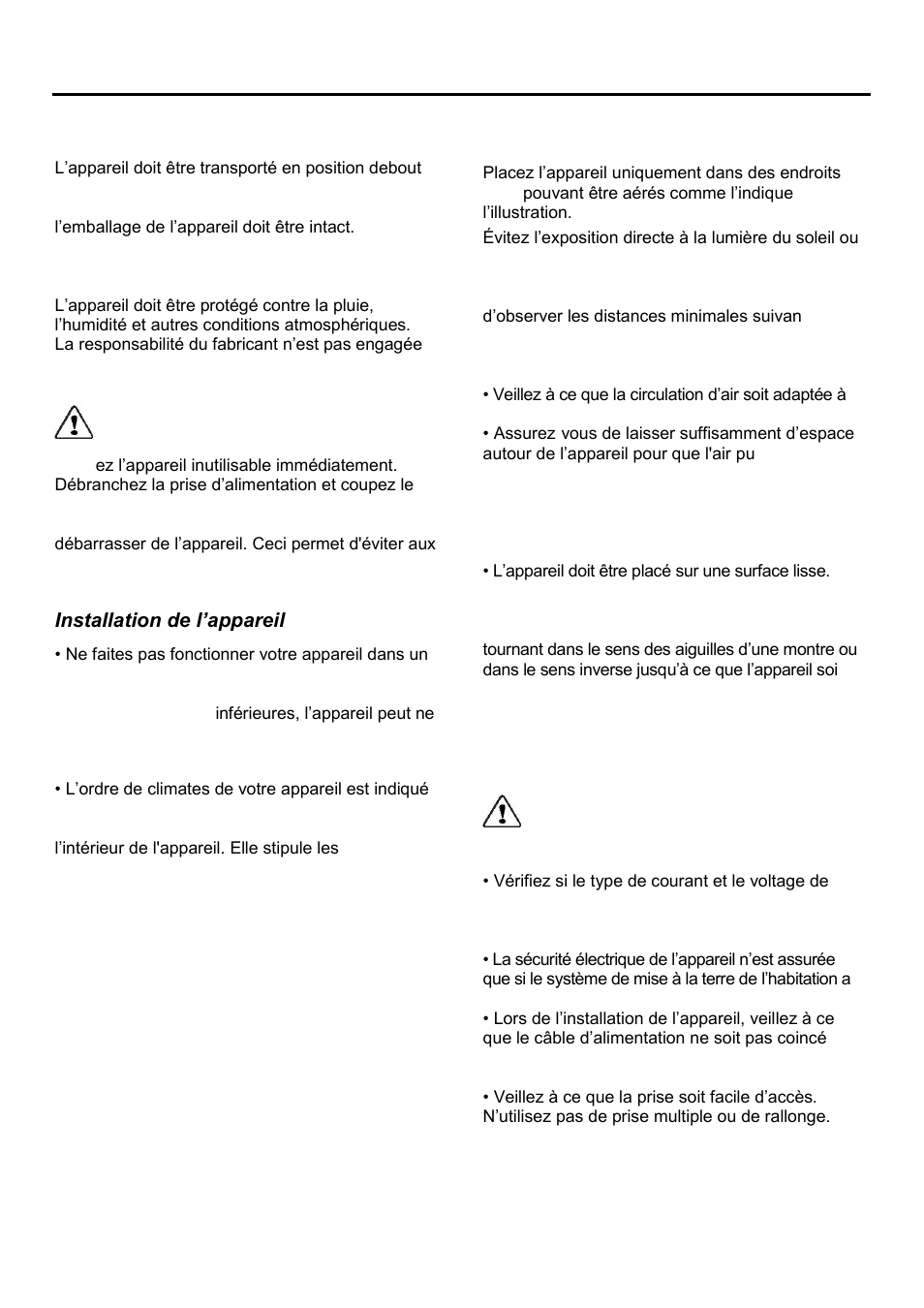 Fr fr, Branchements électriques, Instructions de transport | Mise au rebut, Installation de l’appareil | Teka NFE2 320 X User Manual | Page 22 / 100