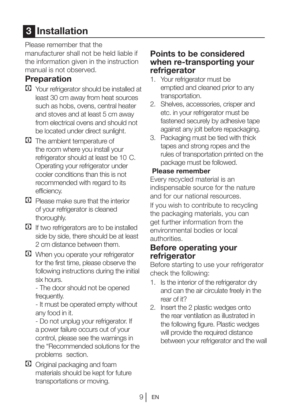 3installation | Teka NFE1 420 User Manual | Page 9 / 24