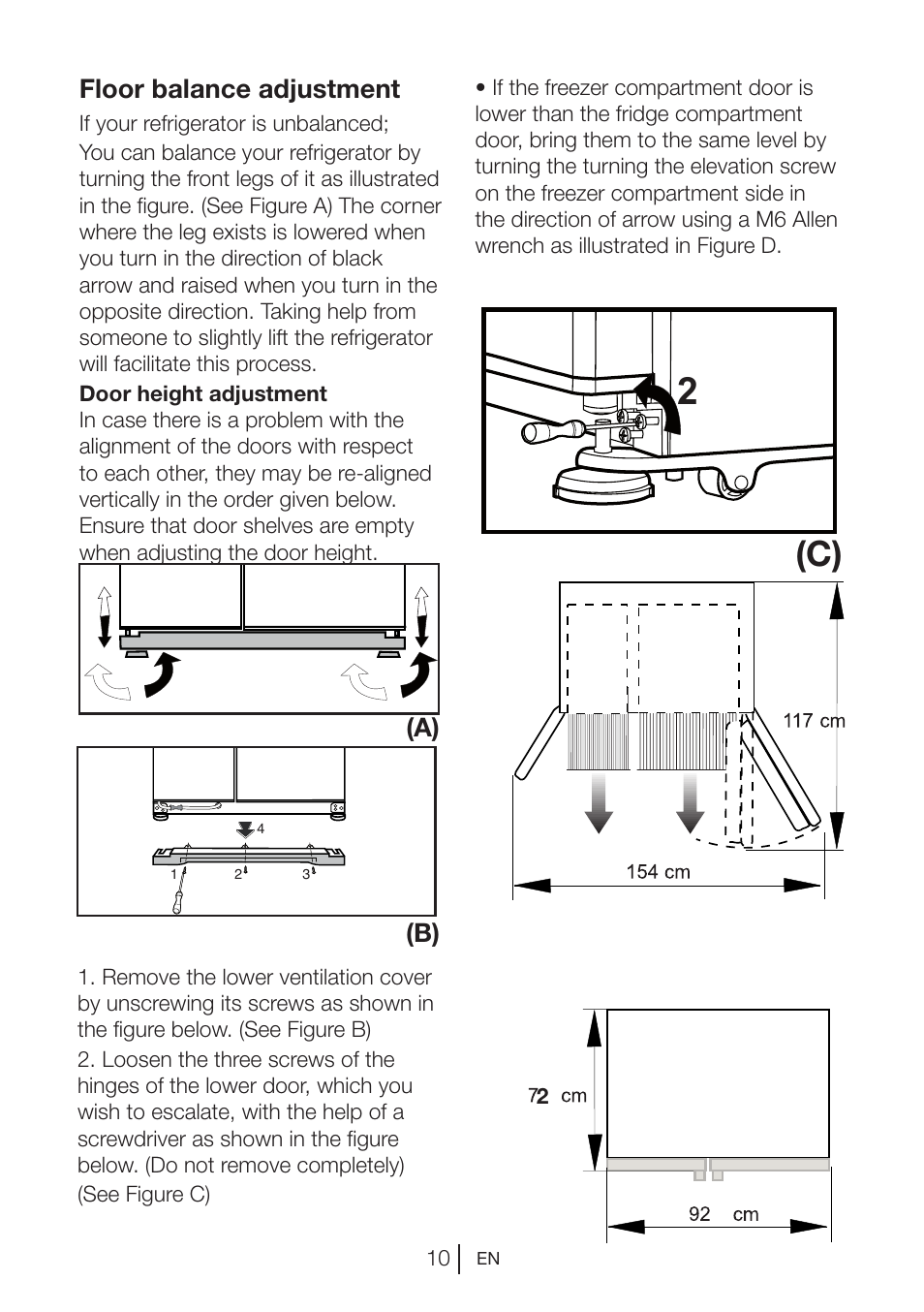 Floor balance adjustment, A) (b) | Teka NF2 650 X User Manual | Page 11 / 263