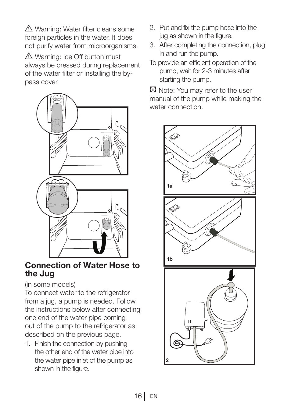 Connection of water hose to the jug | Teka NF2 650 X User Manual | Page 17 / 263