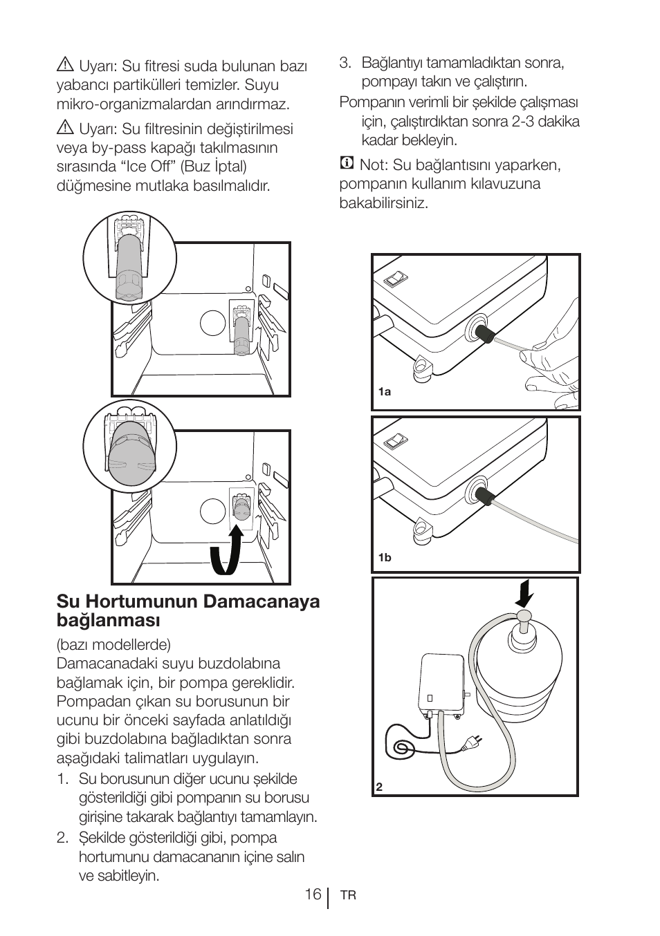 Su hortumunun damacanaya bağlanması | Teka NF2 650 X User Manual | Page 246 / 263