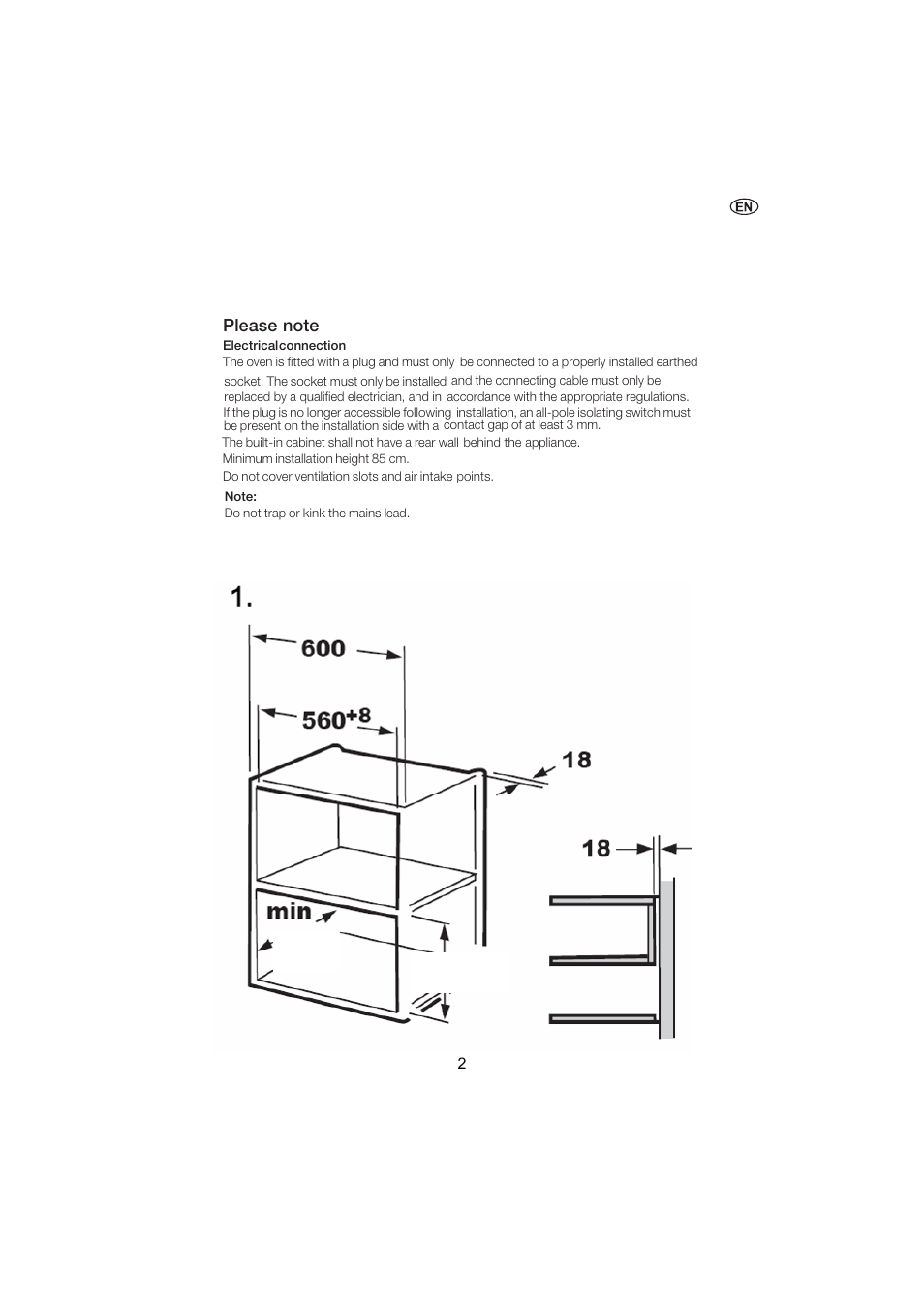 Installation instructions | Teka MWE 205 FI User Manual | Page 3 / 7
