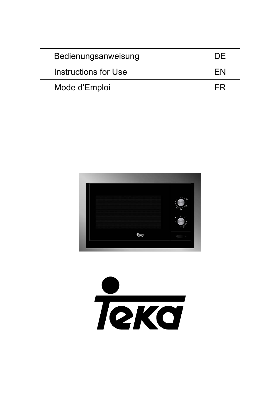 Teka MWL 20 BI User Manual | 72 pages