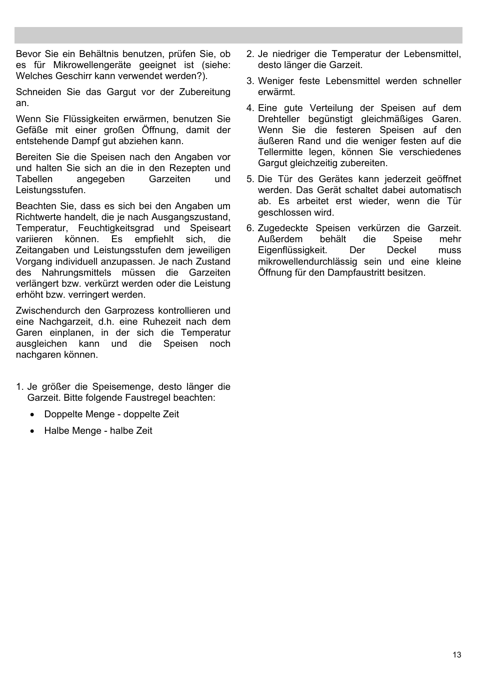 Programmablauf des mikrowellengerätes | Teka MWL 20 BI User Manual | Page 15 / 72