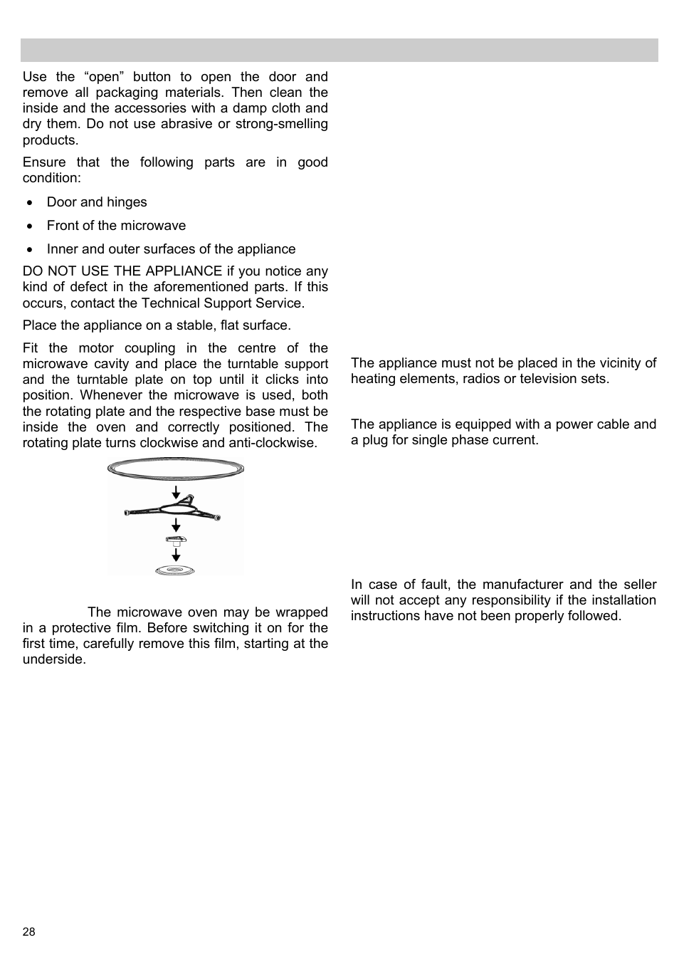 Installation instructions | Teka MWL 20 BI User Manual | Page 30 / 72