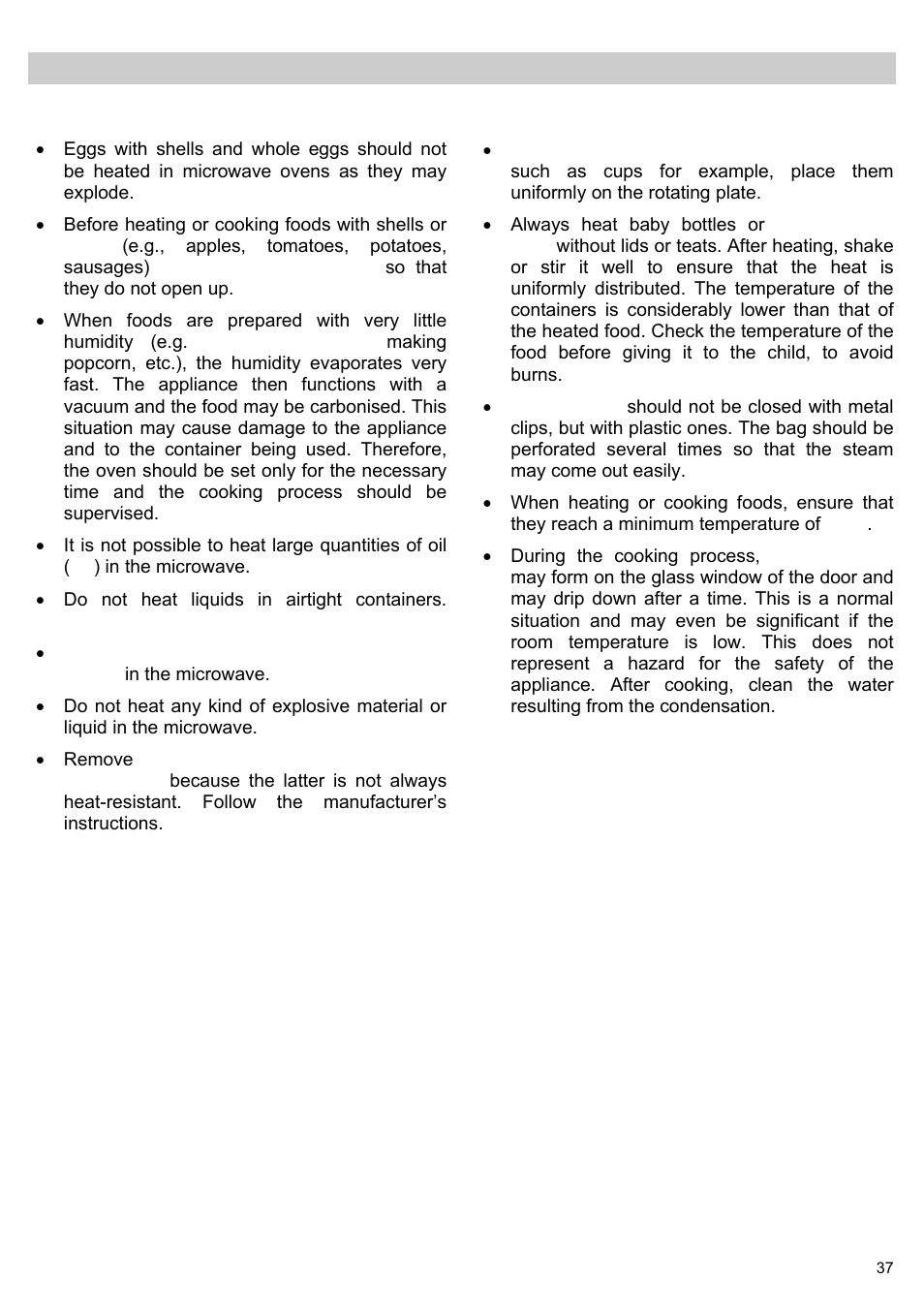 Cooking with microwaves | Teka MWL 20 BI User Manual | Page 39 / 72