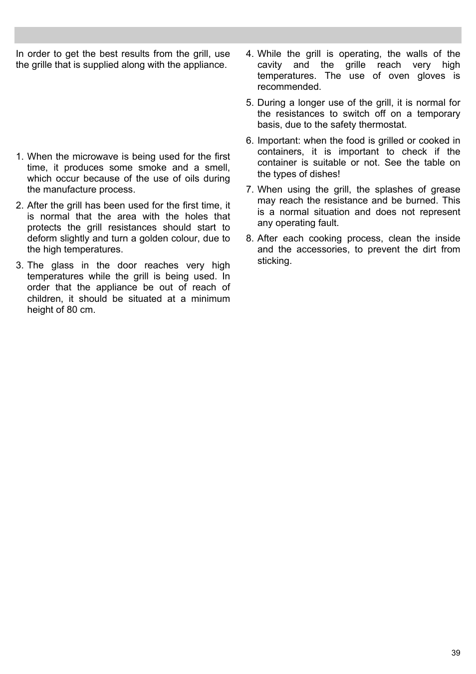 Cooking with grill | Teka MWL 20 BI User Manual | Page 41 / 72