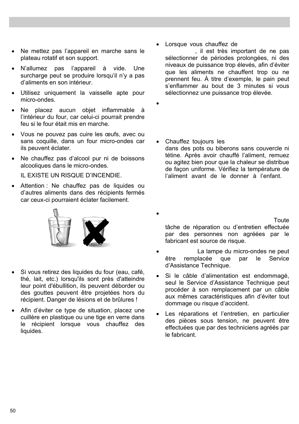 Consignes de sécurité | Teka MWL 20 BI User Manual | Page 52 / 72