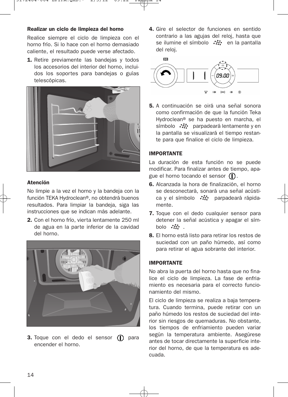 Teka Hydroclean HKL 870 User Manual | Page 14 / 74