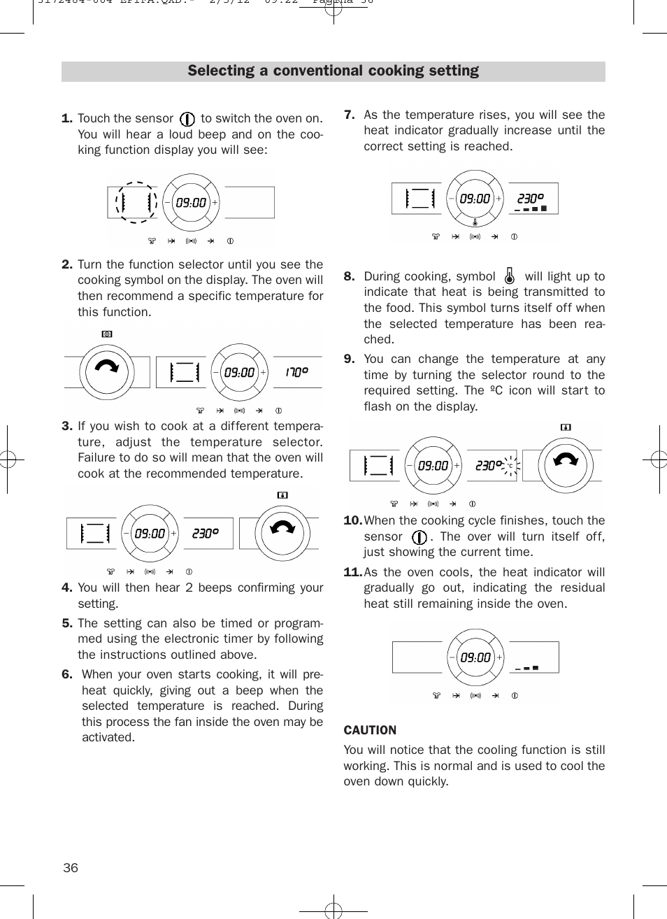 Selecting a conventional cooking setting | Teka Hydroclean HKL 870 User Manual | Page 36 / 74